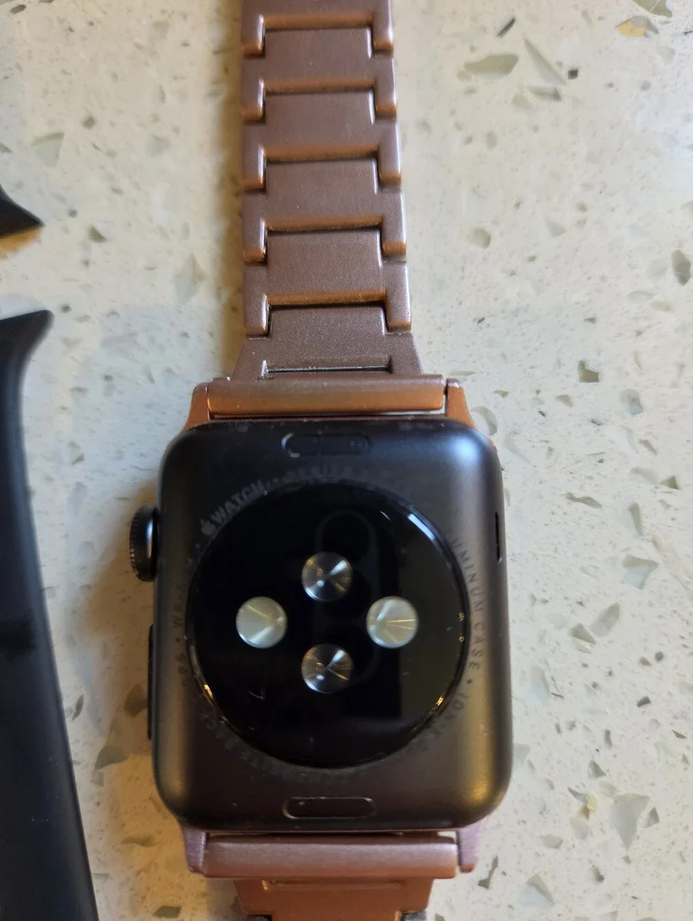 Rose Gold Smartwatch Series 3 with Decorative Link Band - Compatible Wearable